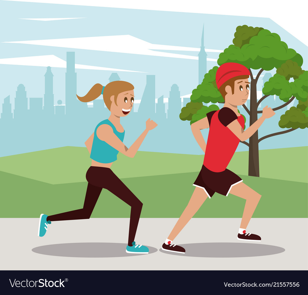 Detail People Run Vector Nomer 44