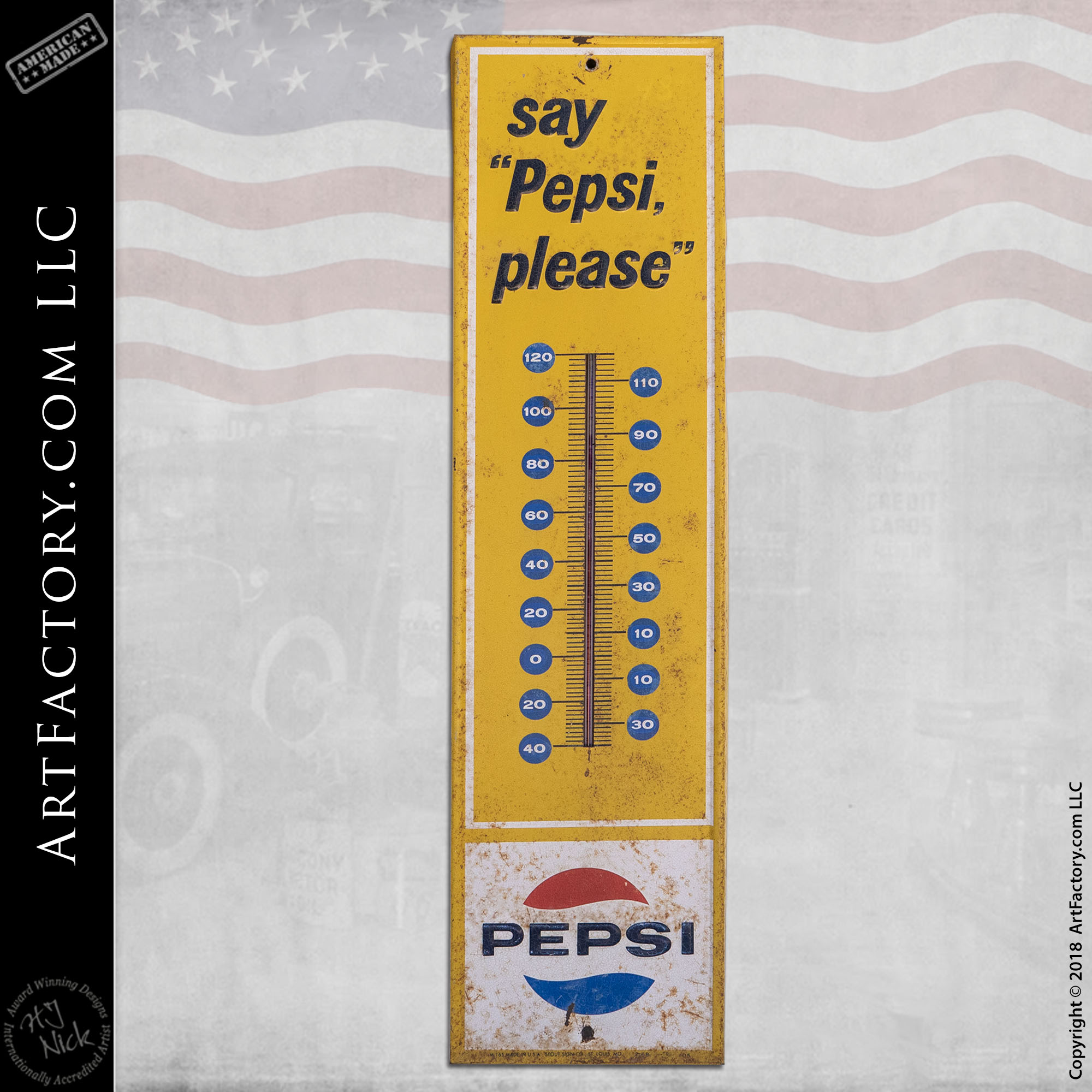 Detail Pepsi Thermometer Sign Nomer 9