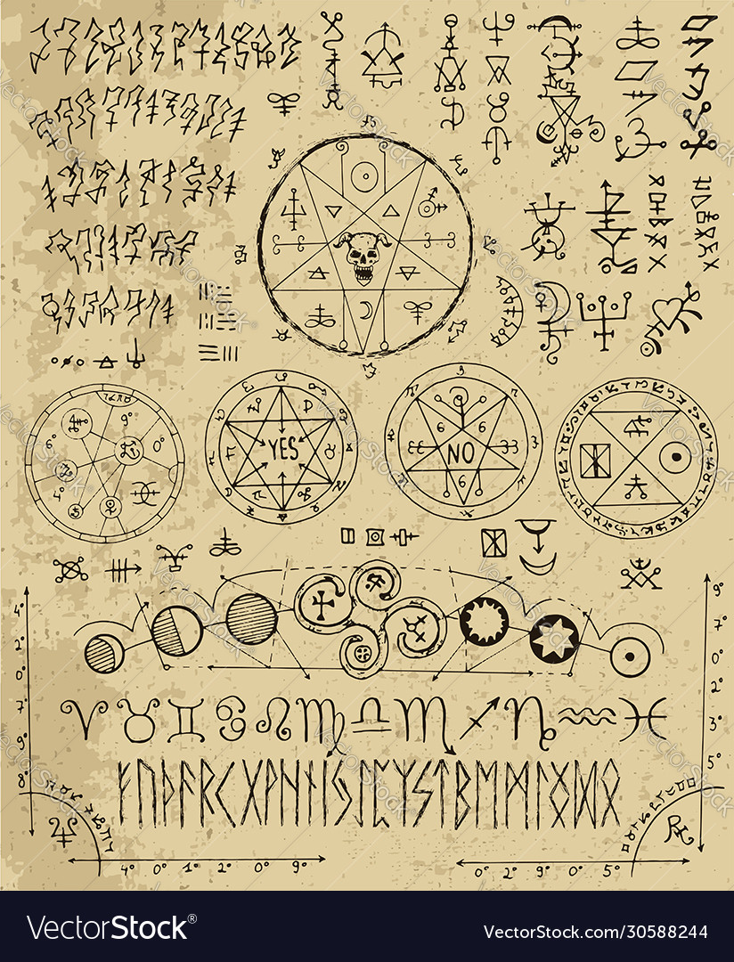 Detail Magical Pentacle Nomer 9