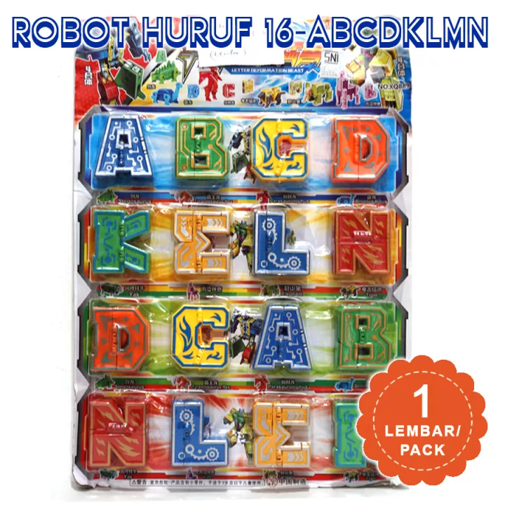 Detail Mainan Robot Huruf Nomer 34