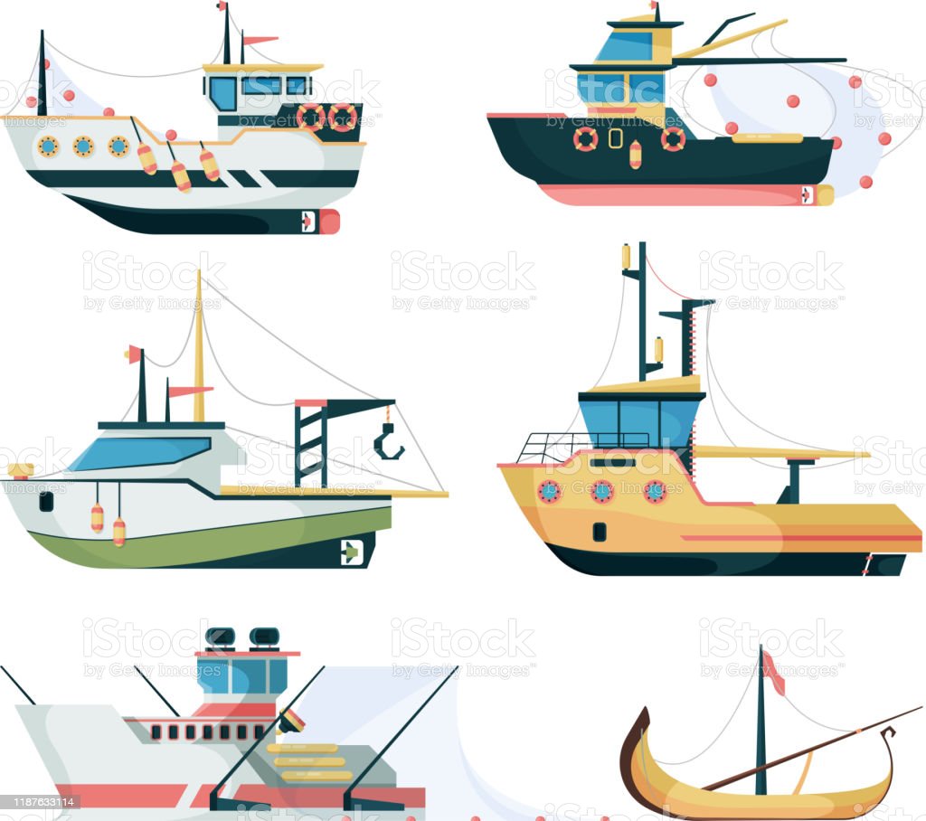Detail Perahu Nelayan Vector Nomer 23