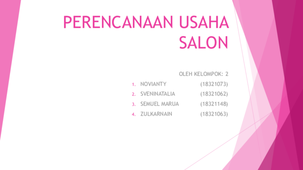 Detail Perencanaan Bisnis Salon Kecantikan Nomer 3