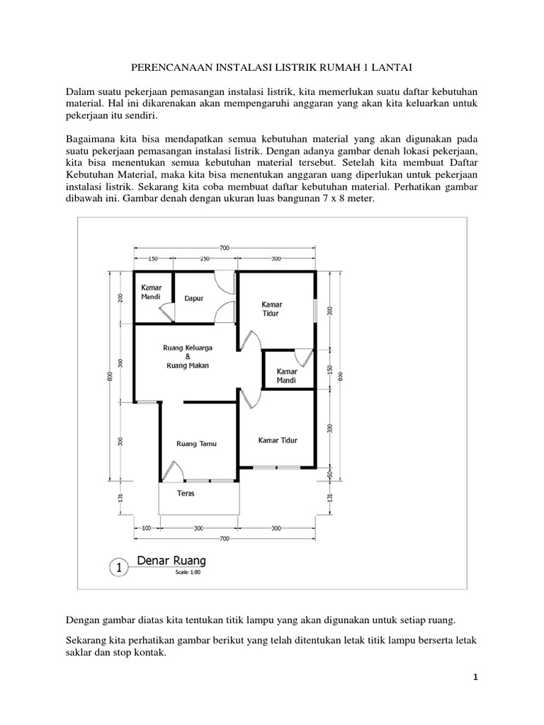 Detail Perencanaan Instalasi Listrik Rumah Sederhana Nomer 16