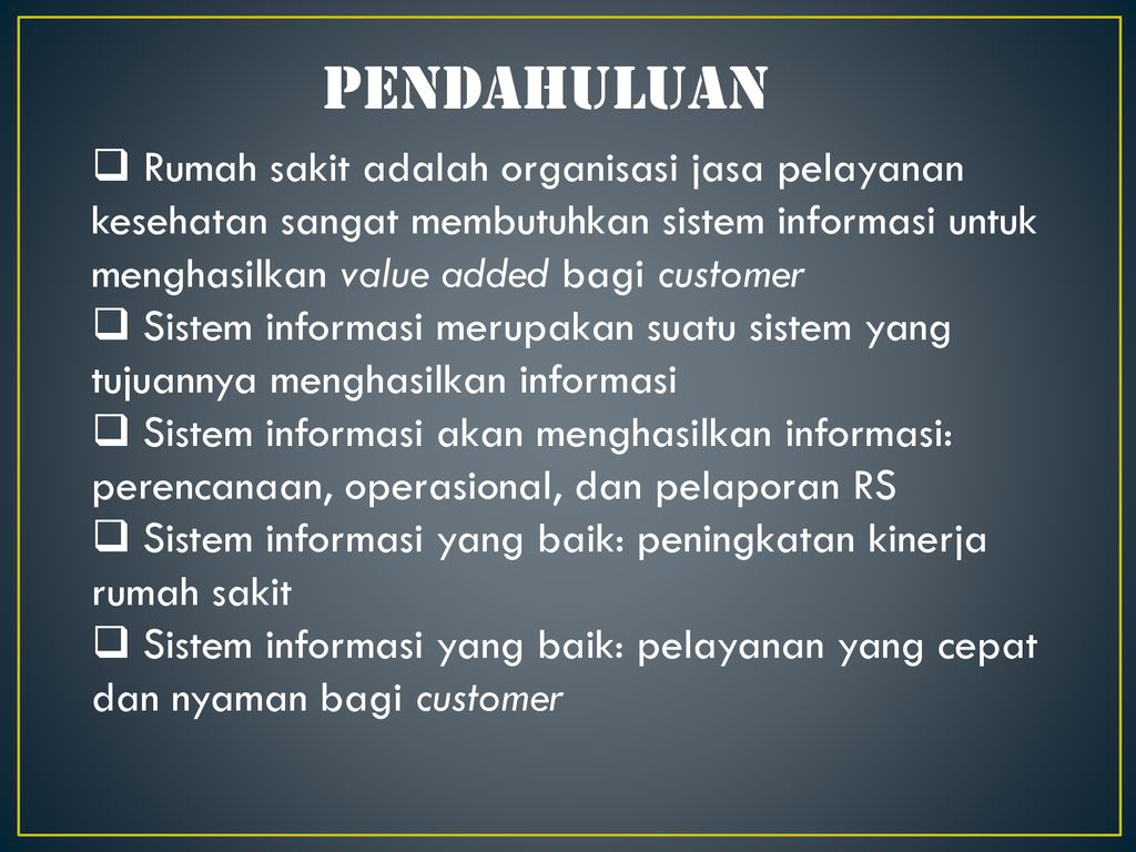 Detail Perencanaan Strategis Sistem Informasi Rumah Sakit Nomer 23