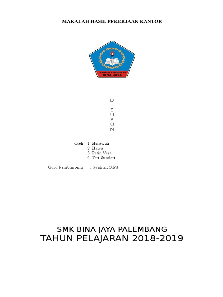 Detail Makalah Pekerjaan Kantor Nomer 10