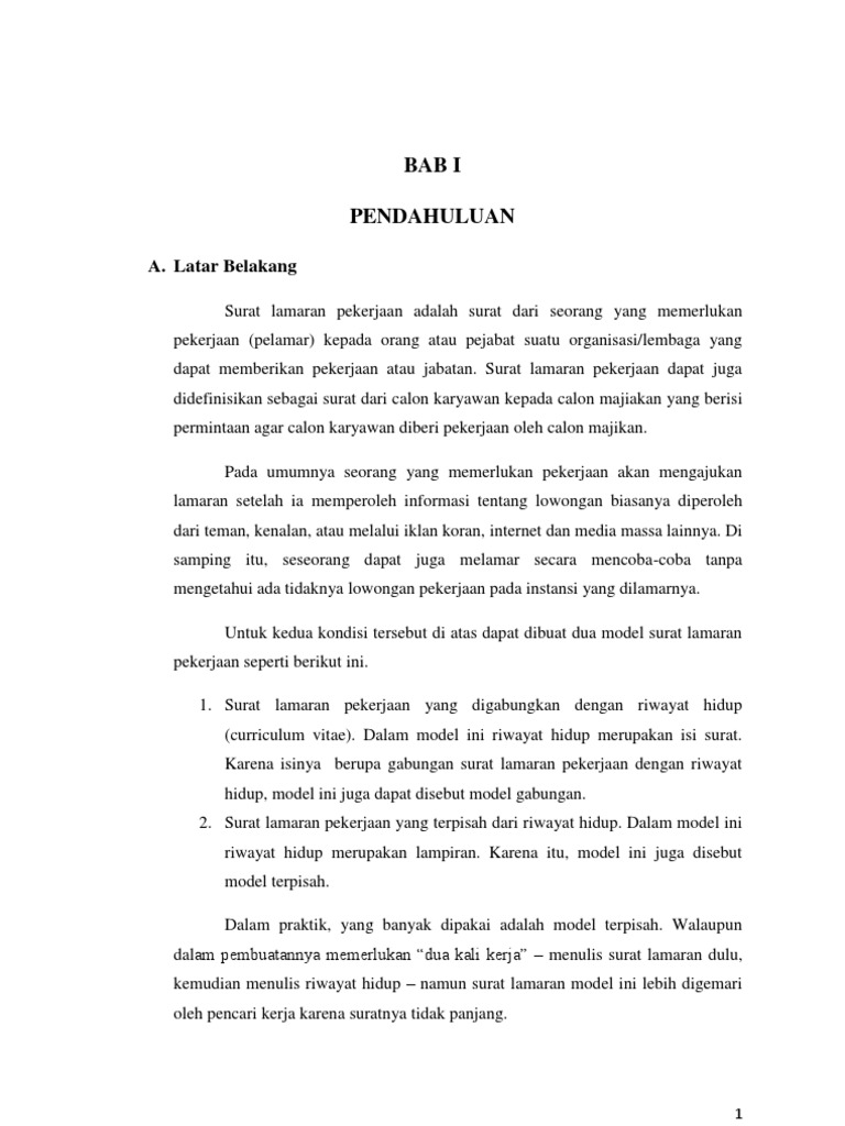 Detail Makalah Surat Lamaran Kerja Nomer 2