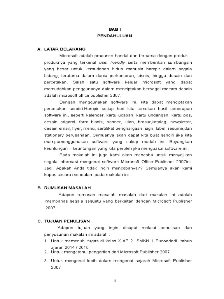 Makalah Tentang Microsoft Publisher - KibrisPDR