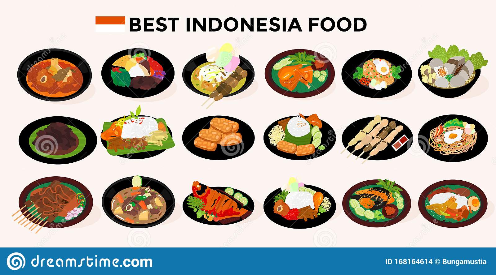 Detail Makanan Khas Indonesia Vector Nomer 2
