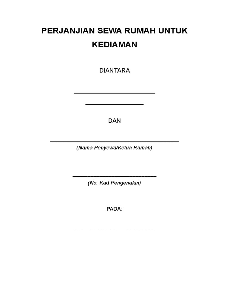 Detail Perjanjian Sewa Beli Rumah Nomer 17