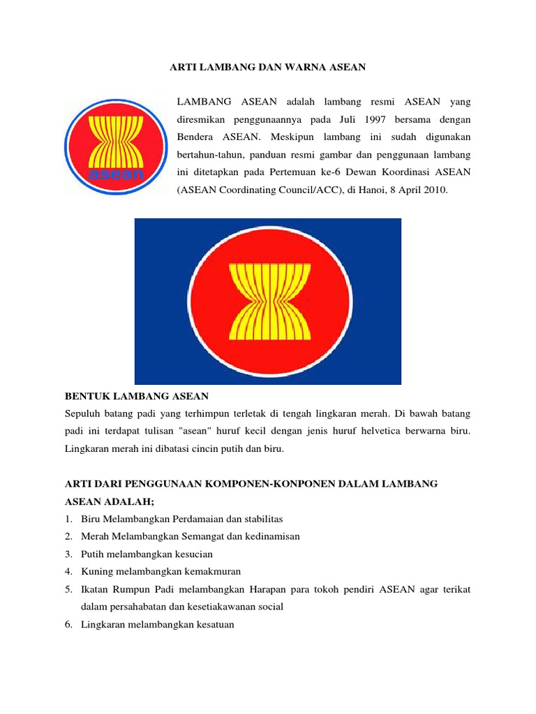 Detail Makna Lambang Asean Dan Gambarnya Nomer 52