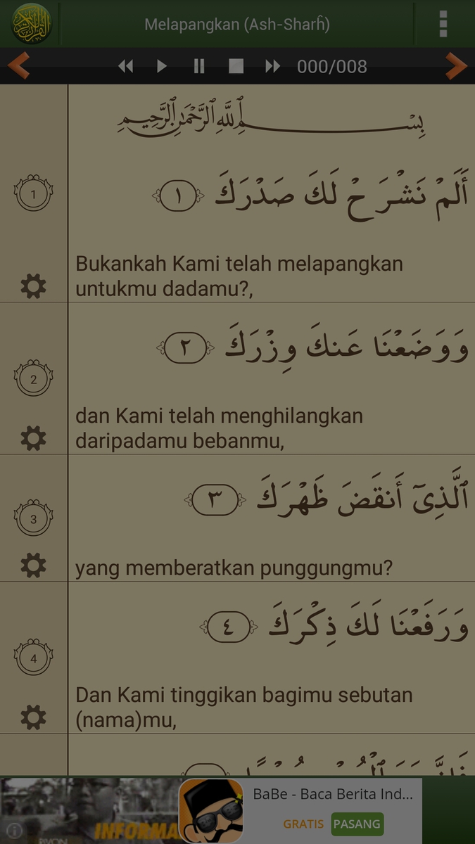 Detail Makna Surat Al Insyirah Nomer 36