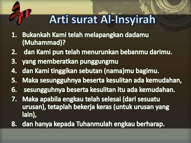 Detail Makna Surat Al Insyirah Nomer 7