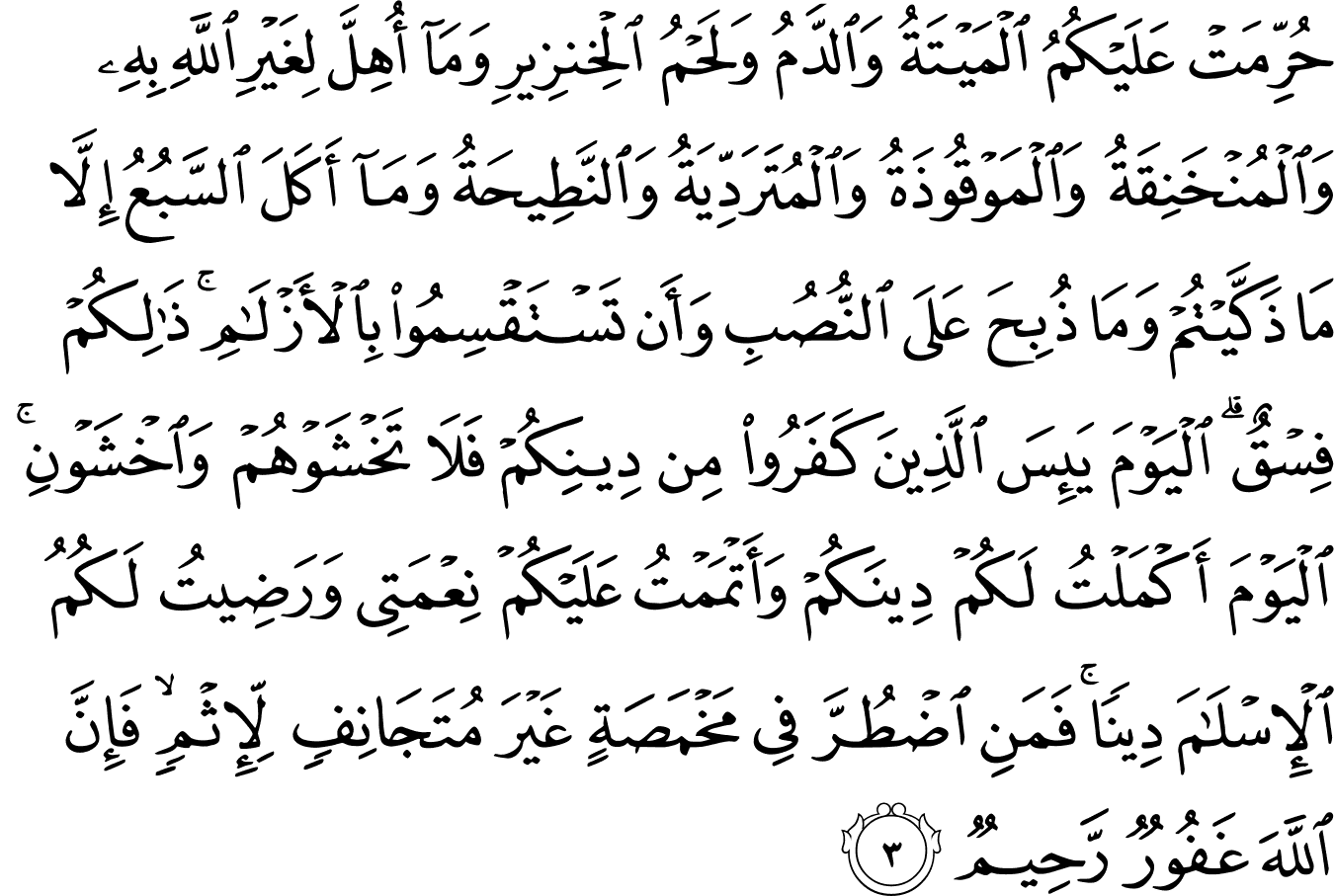 Detail Makna Surat Al Maidah Ayat 3 Nomer 4