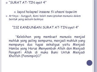 Detail Makna Surat At Tin Ayat 4 Nomer 4