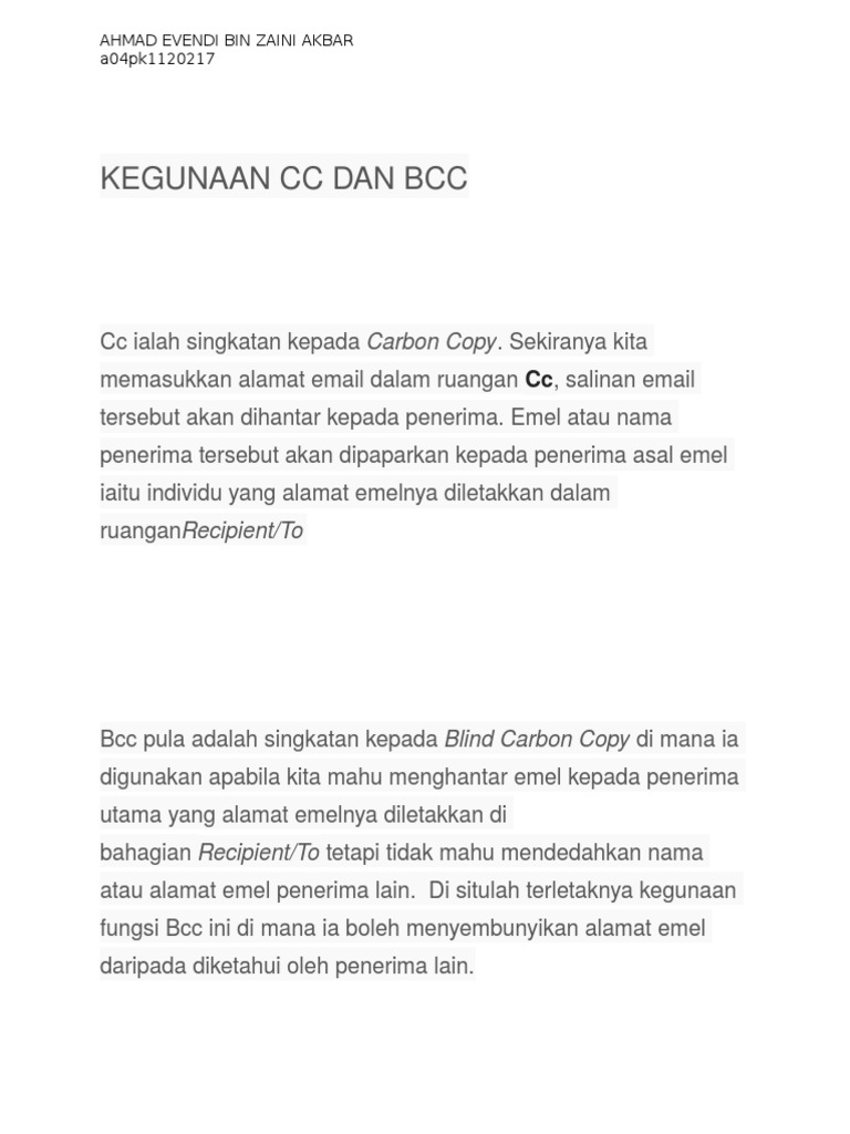 Detail Maksud Cc Dalam Surat Nomer 30