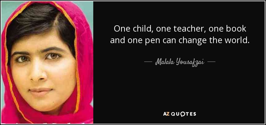 Detail Malala Yousafzai Quotes One Child Nomer 2