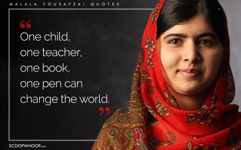 Download Malala Yousafzai Quotes One Child Nomer 21