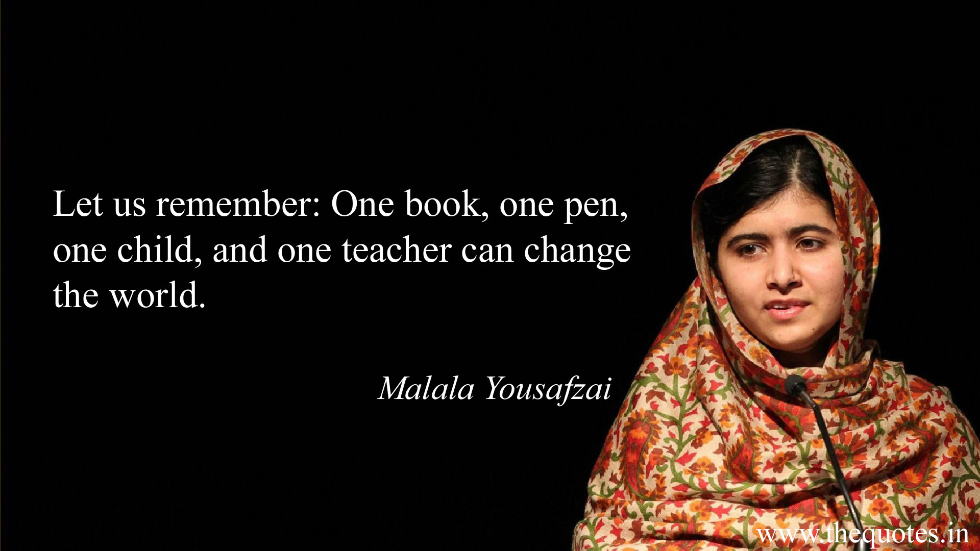 Detail Malala Yousafzai Quotes One Child Nomer 4