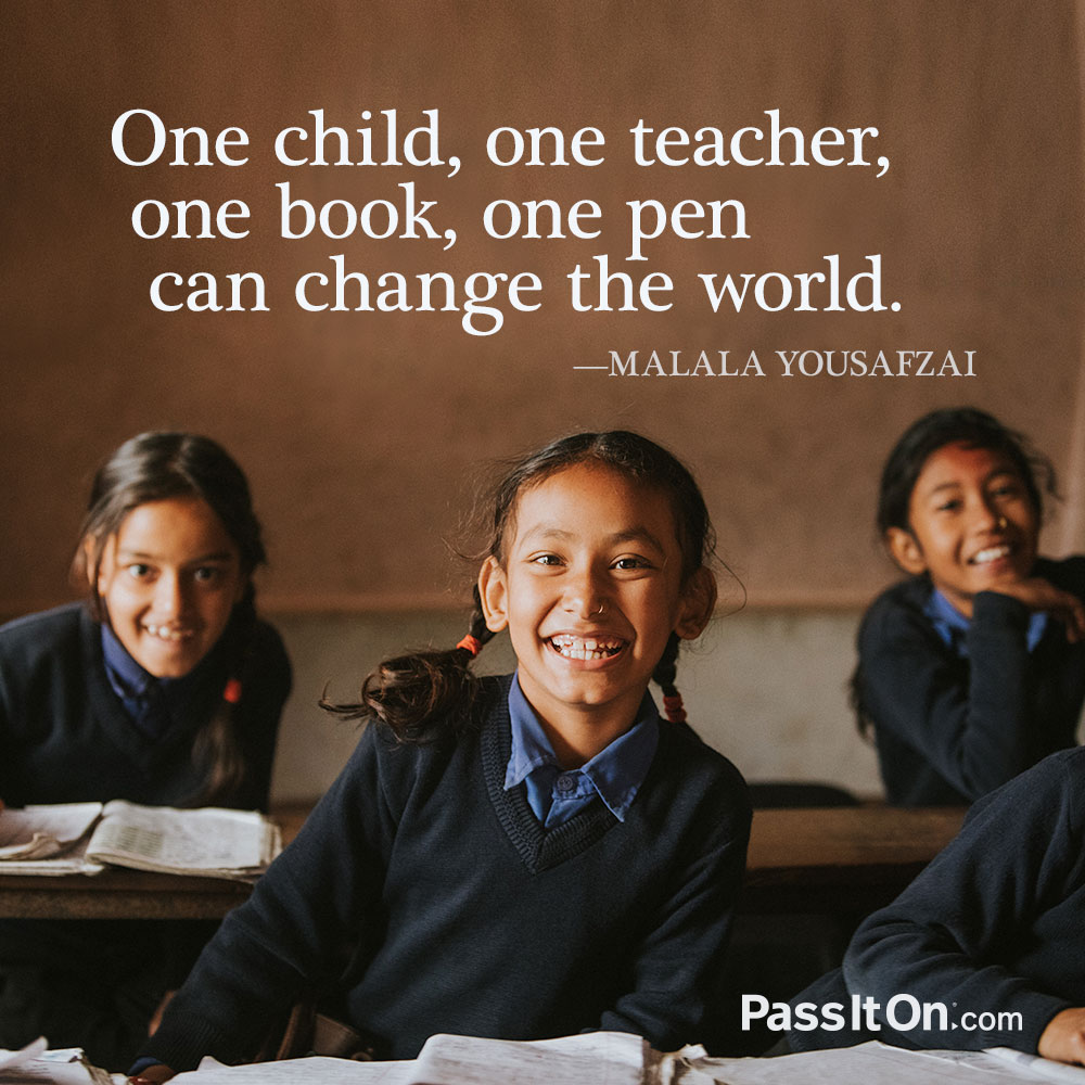 Detail Malala Yousafzai Quotes One Child Nomer 27