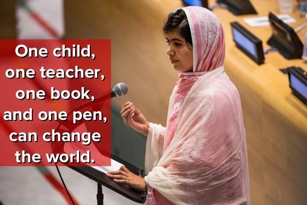 Detail Malala Yousafzai Quotes One Child Nomer 32