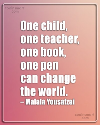 Detail Malala Yousafzai Quotes One Child Nomer 39
