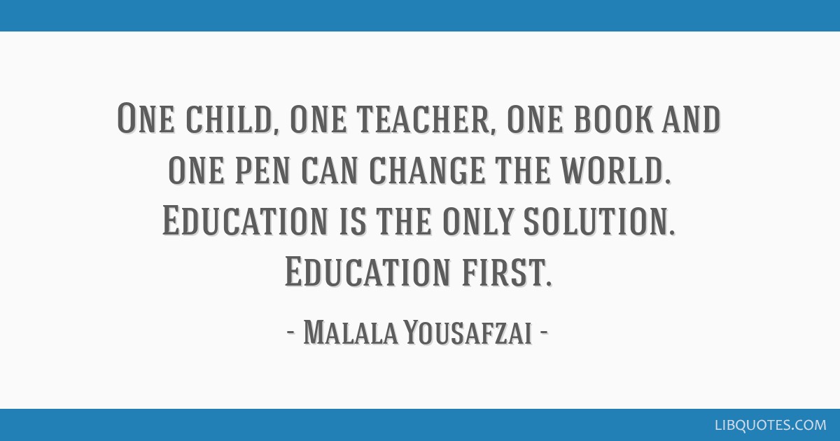 Detail Malala Yousafzai Quotes One Child Nomer 48