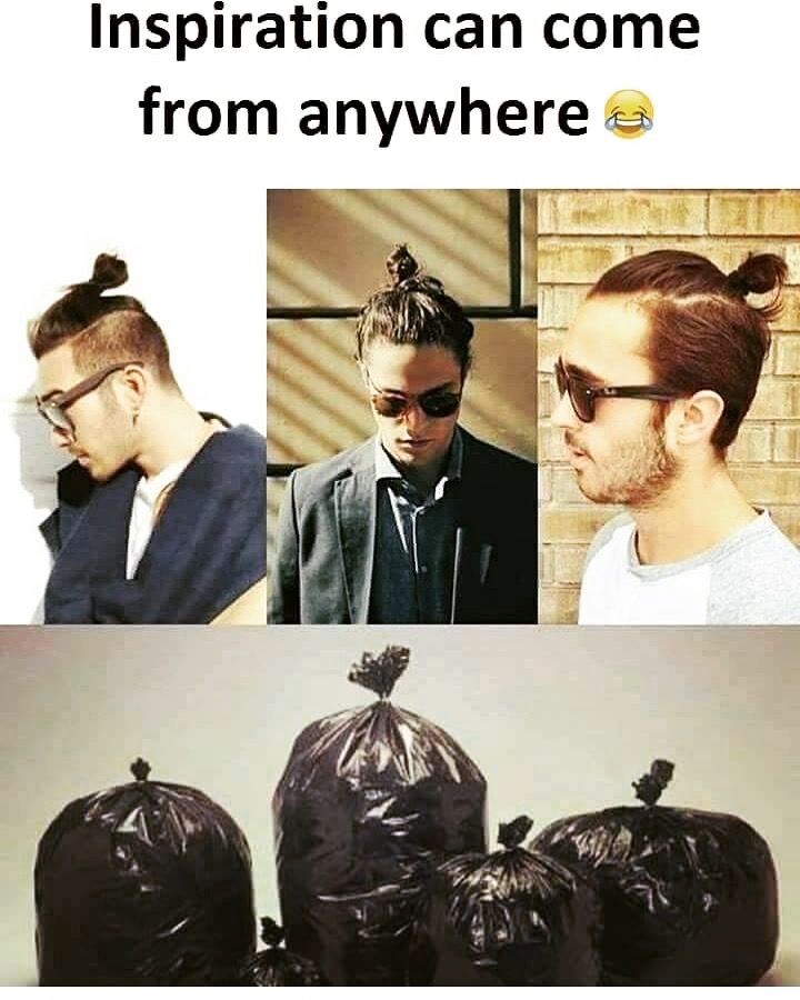 Man Bun Meme Garbage Bag - KibrisPDR