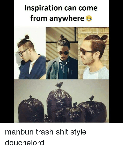 Detail Man Bun Meme Garbage Bag Nomer 6