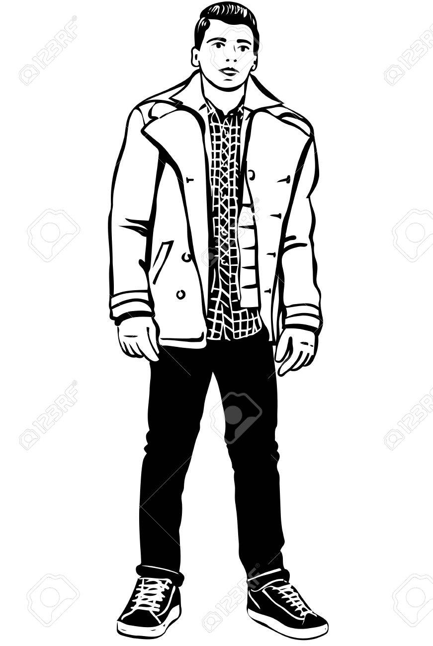 Detail Man Clipart Black And White Nomer 14