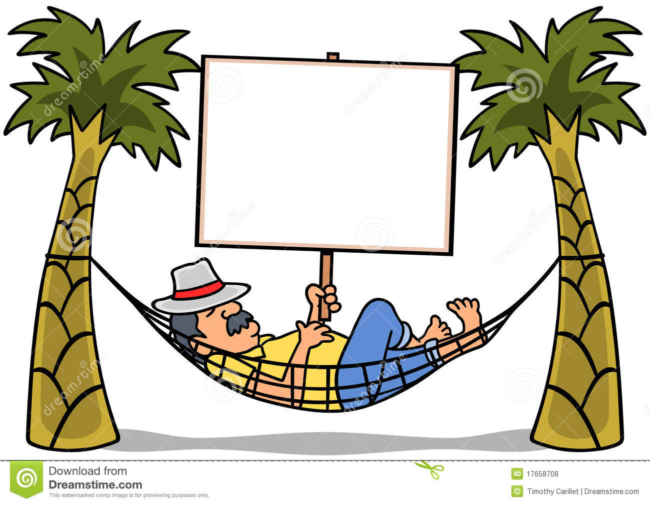 Detail Man In Hammock Clipart Nomer 2