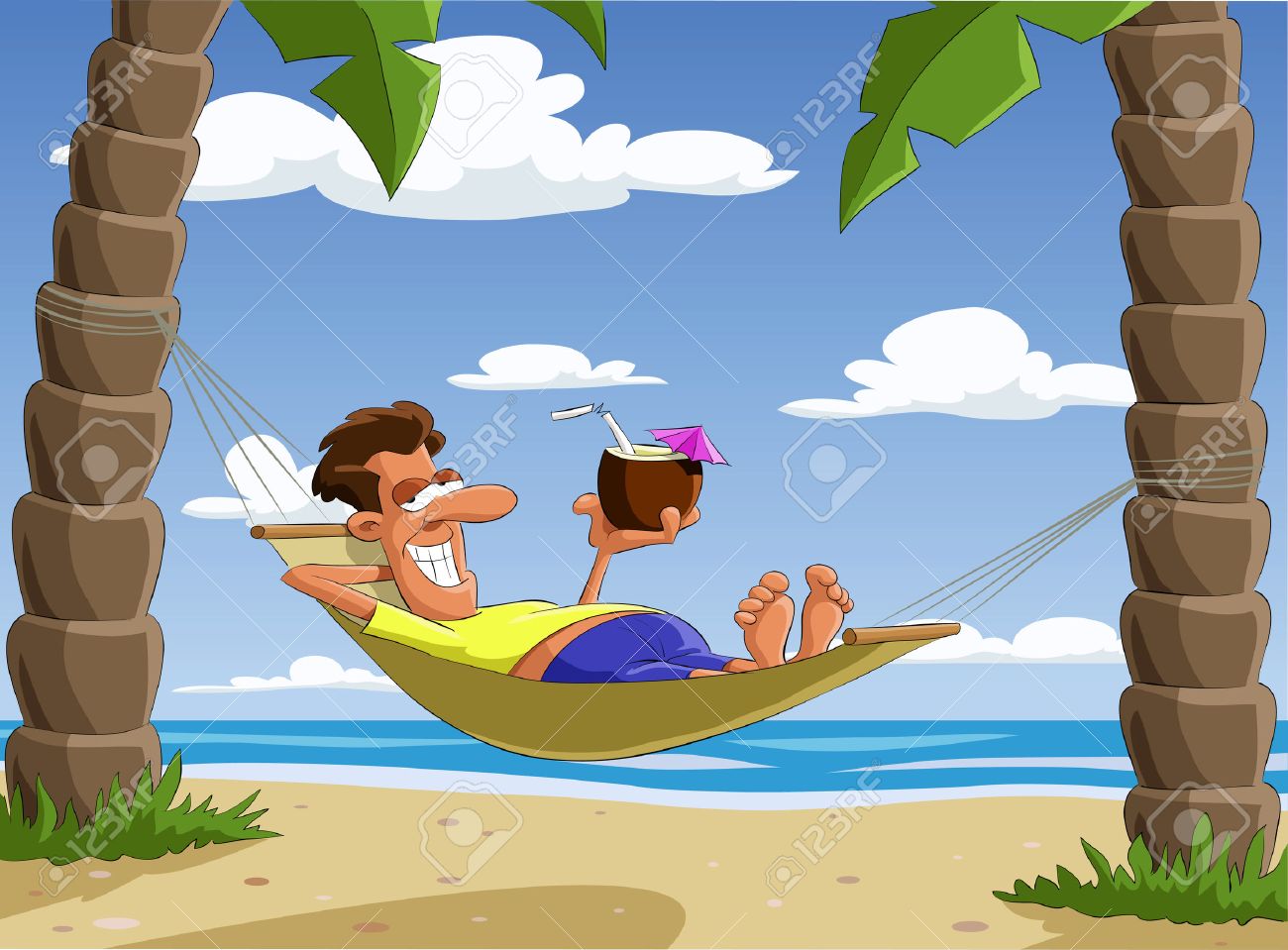 Detail Man In Hammock Clipart Nomer 17