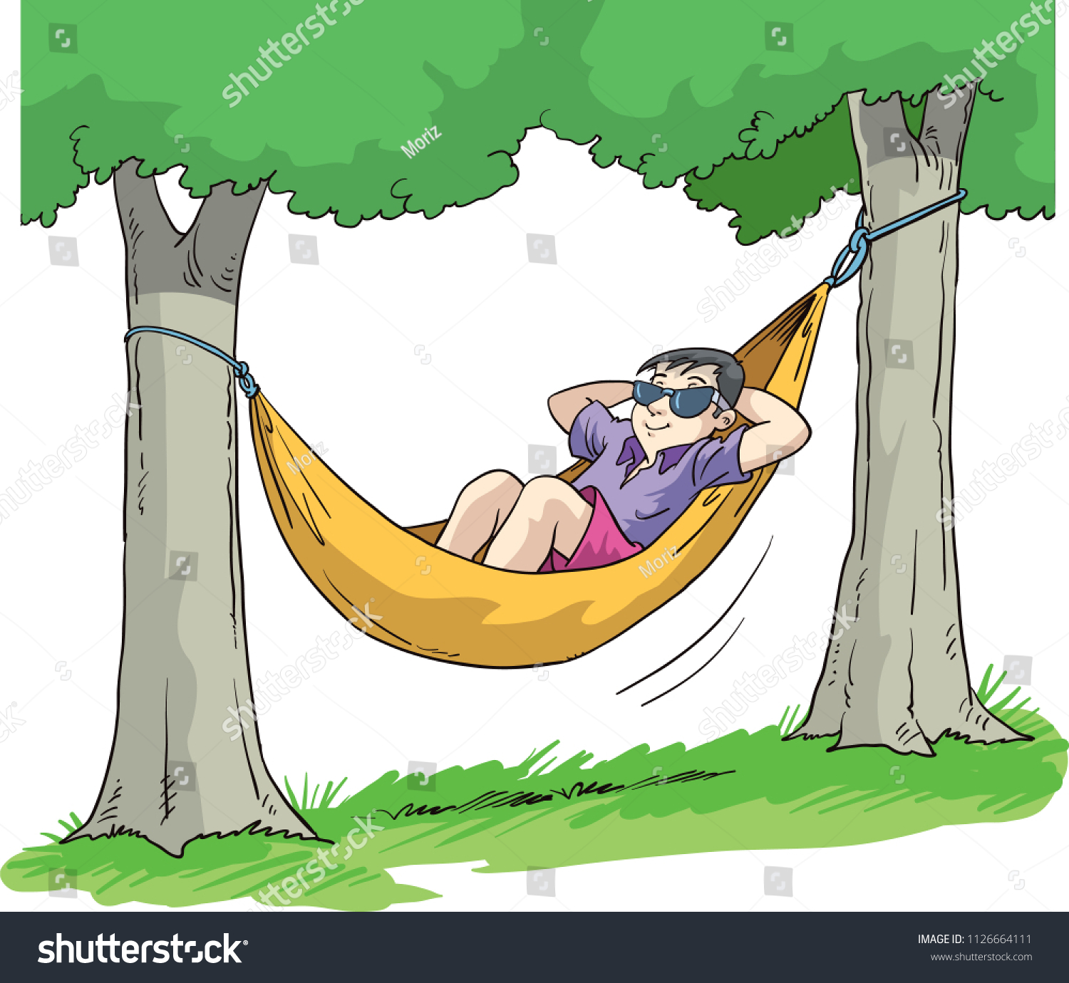 Detail Man In Hammock Clipart Nomer 23