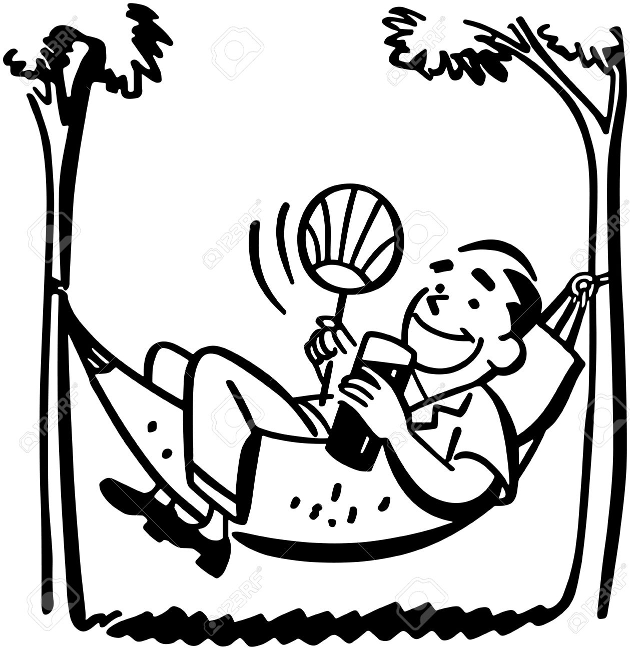 Detail Man In Hammock Clipart Nomer 45