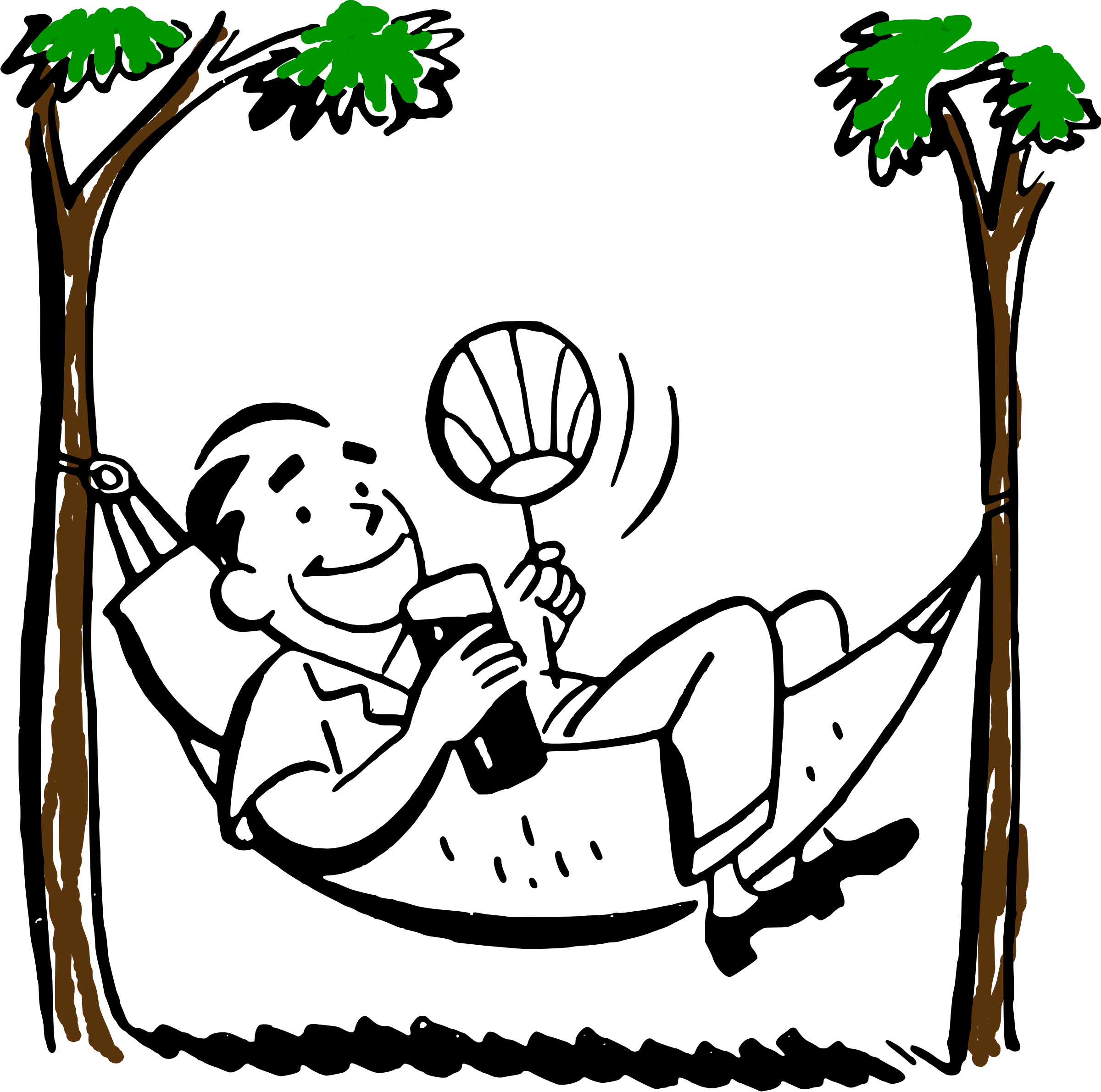 Detail Man In Hammock Clipart Nomer 51
