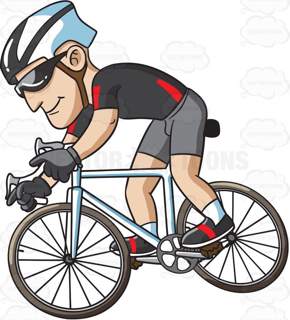 Detail Man On Bicycle Clipart Nomer 24