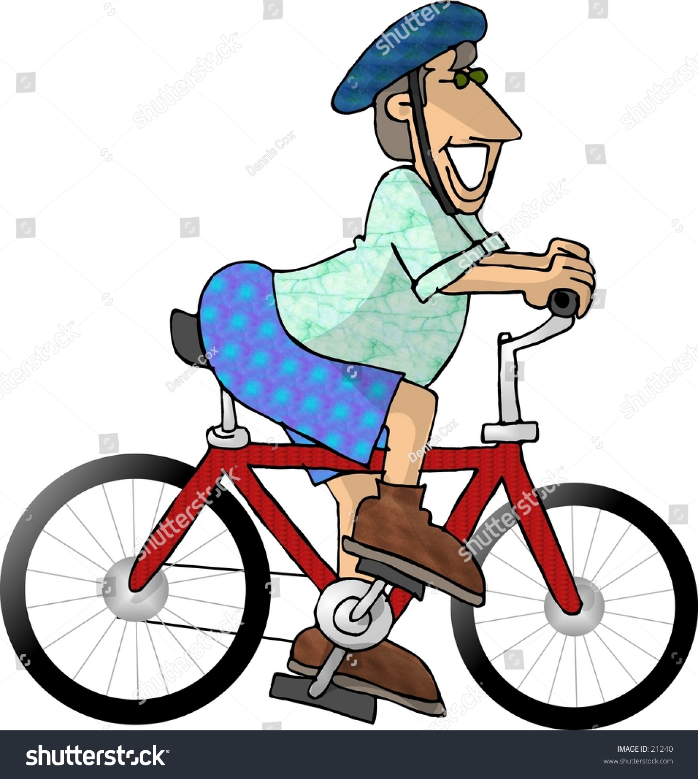 Detail Man On Bicycle Clipart Nomer 6