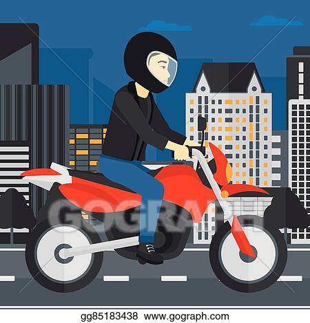 Detail Man On Motorcycle Clipart Nomer 12