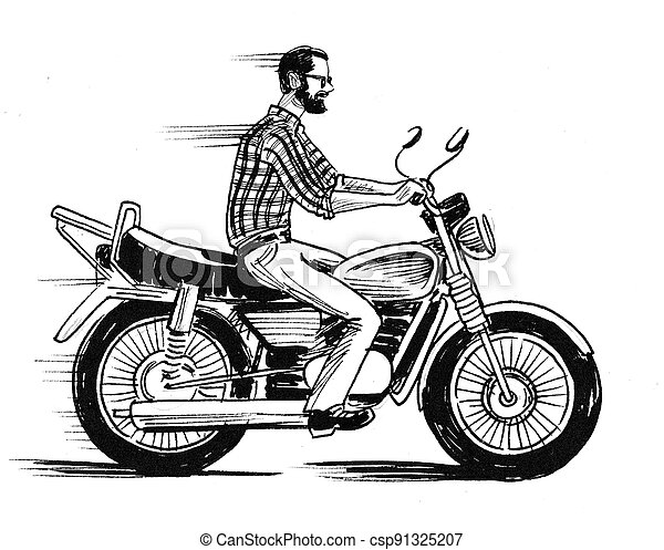 Detail Man On Motorcycle Clipart Nomer 31