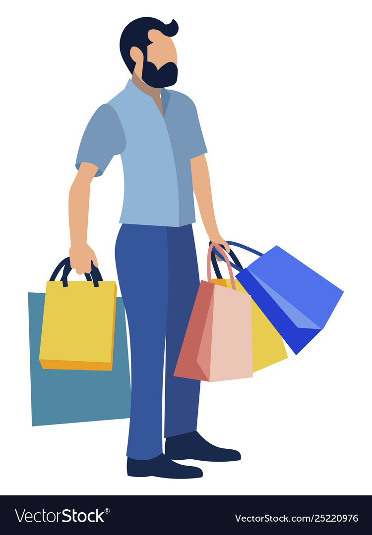 Man Shopping Clipart - KibrisPDR