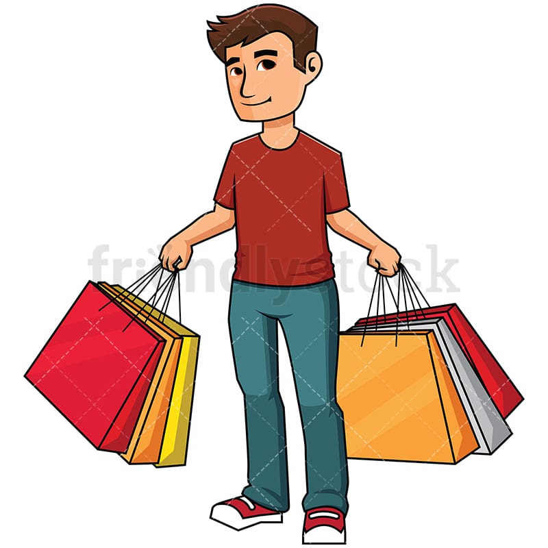 Detail Man Shopping Clipart Nomer 2