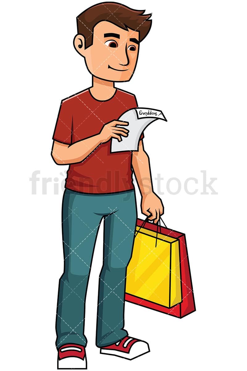 Detail Man Shopping Clipart Nomer 18