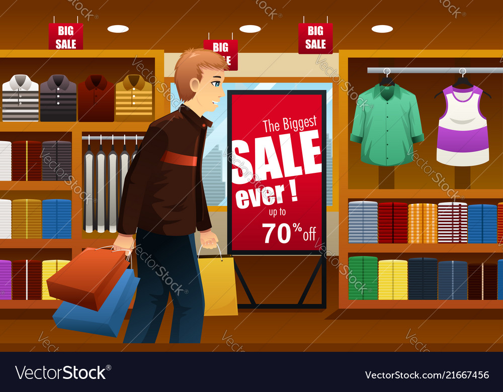 Detail Man Shopping Clipart Nomer 22