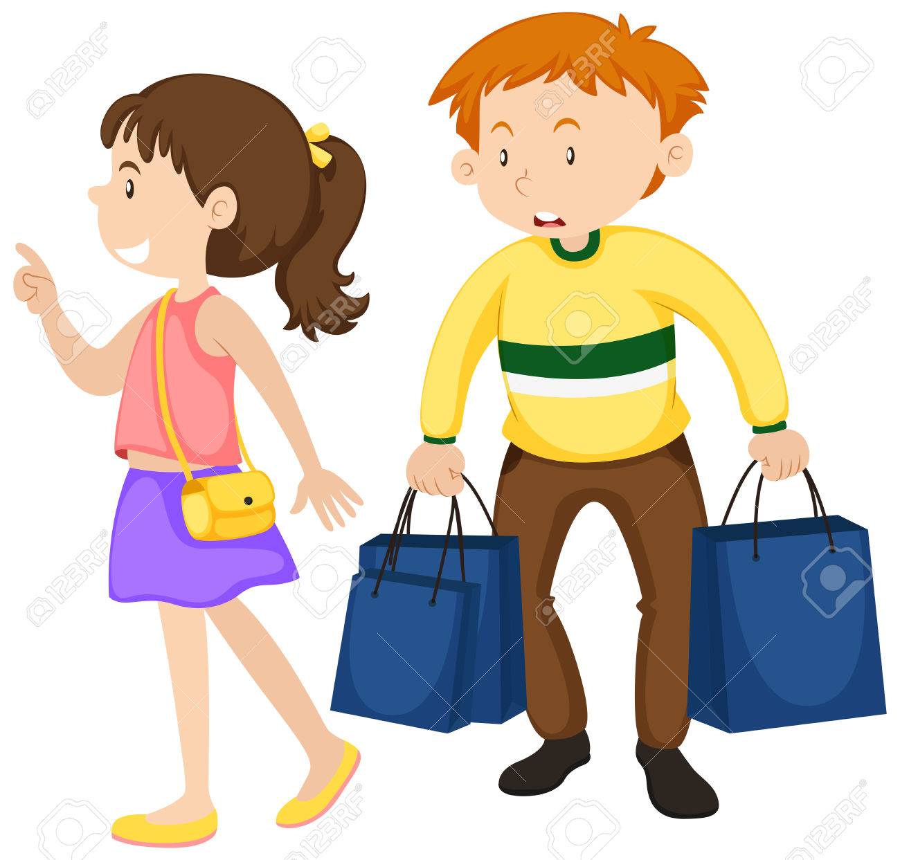 Detail Man Shopping Clipart Nomer 26