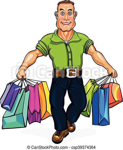 Detail Man Shopping Clipart Nomer 33