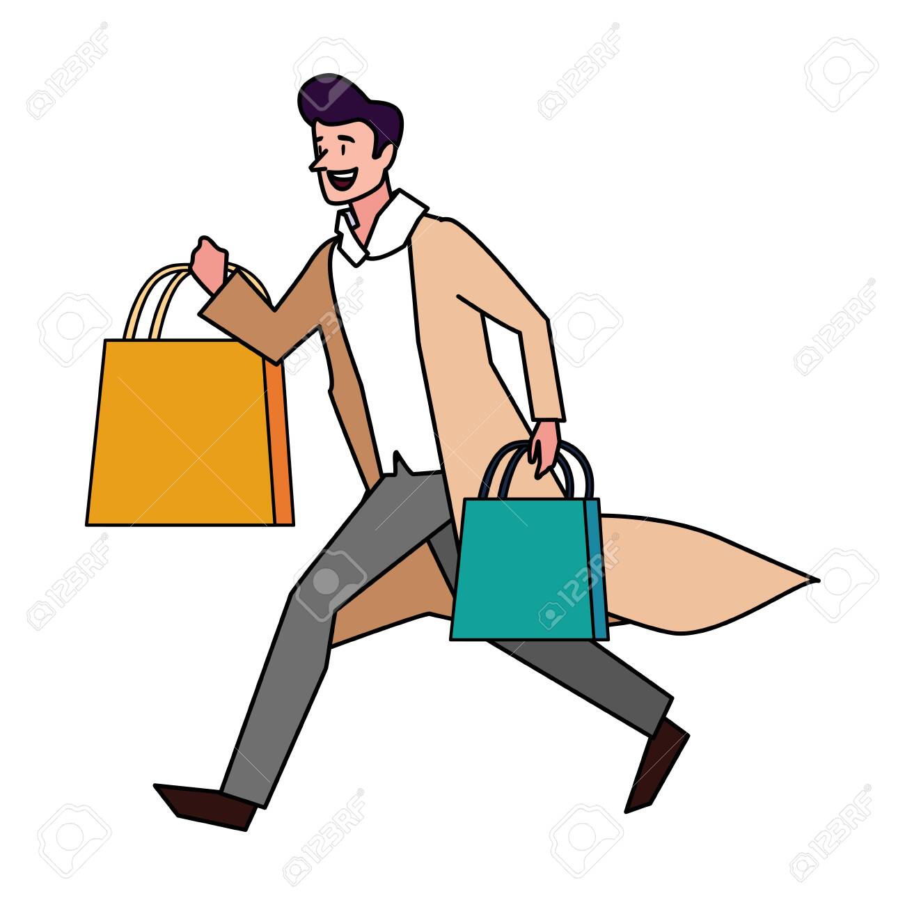 Detail Man Shopping Clipart Nomer 45