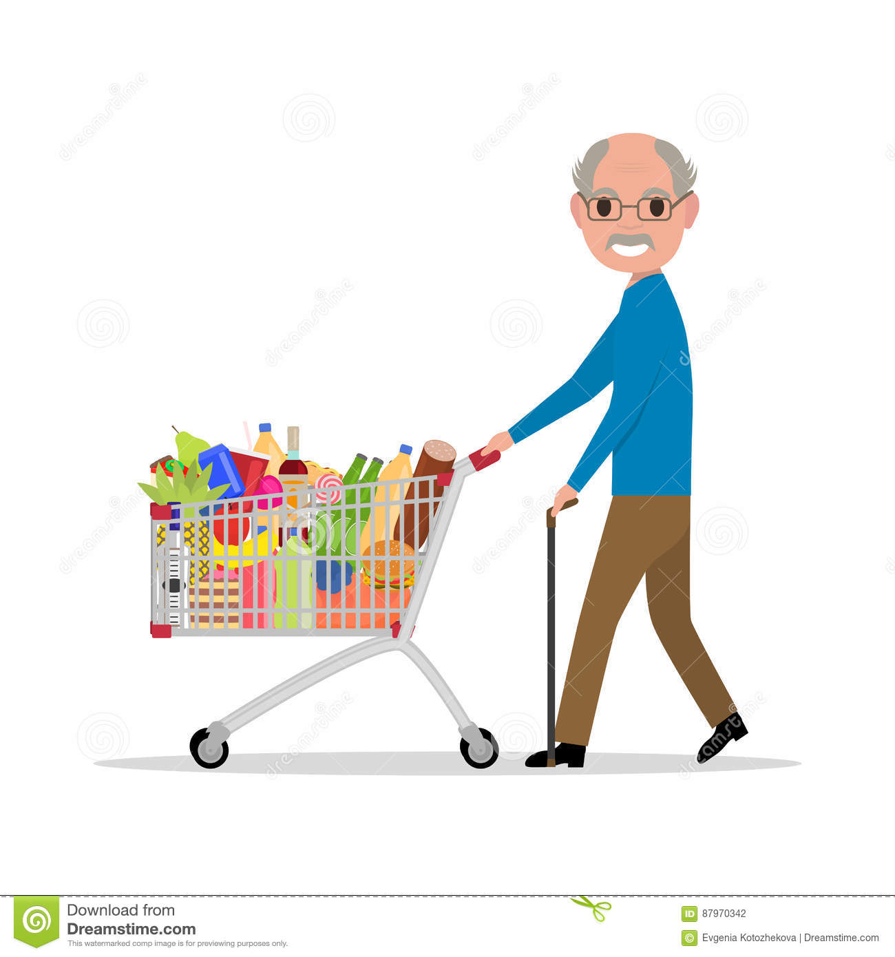 Detail Man Shopping Clipart Nomer 53