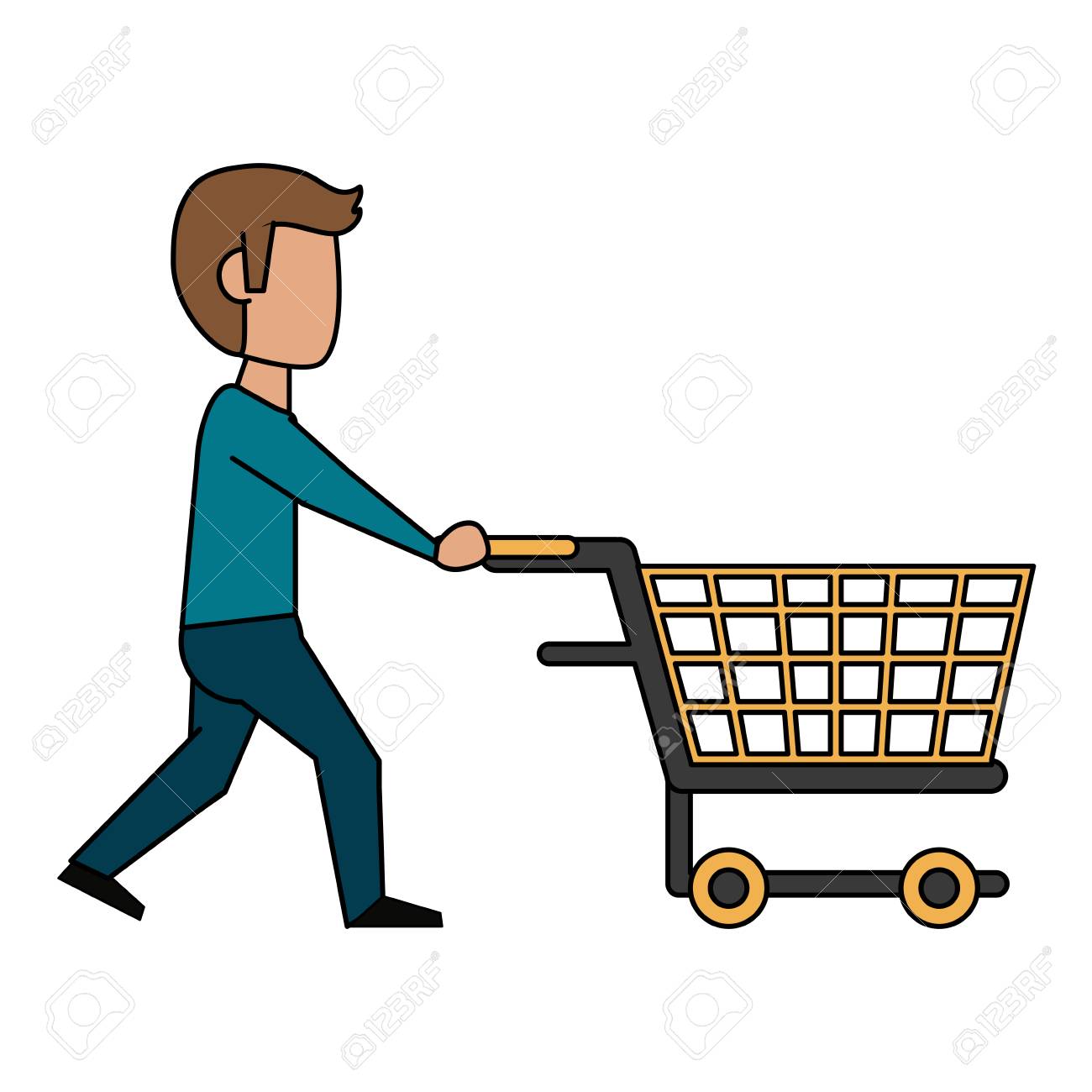 Detail Man Shopping Clipart Nomer 54