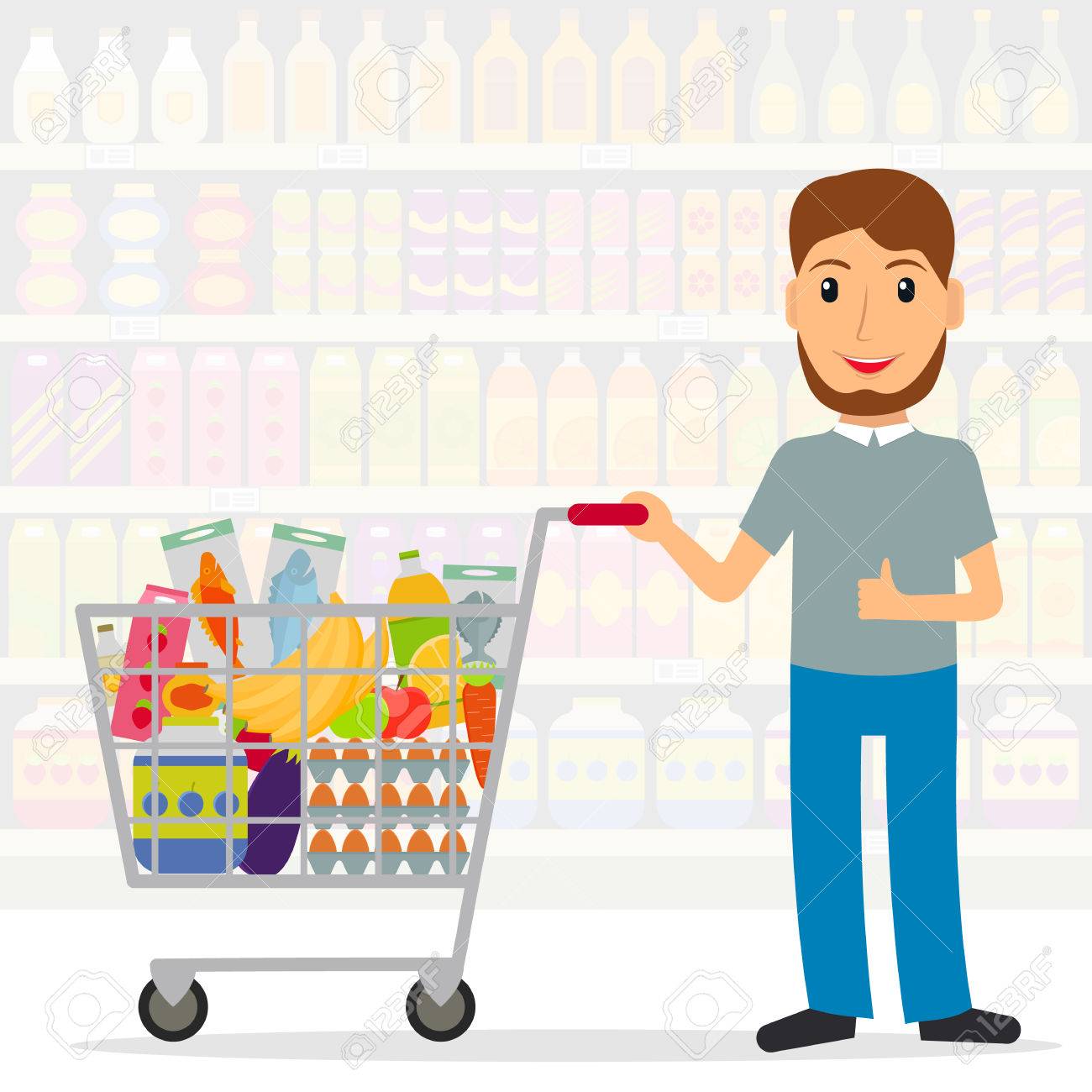 Detail Man Shopping Clipart Nomer 55