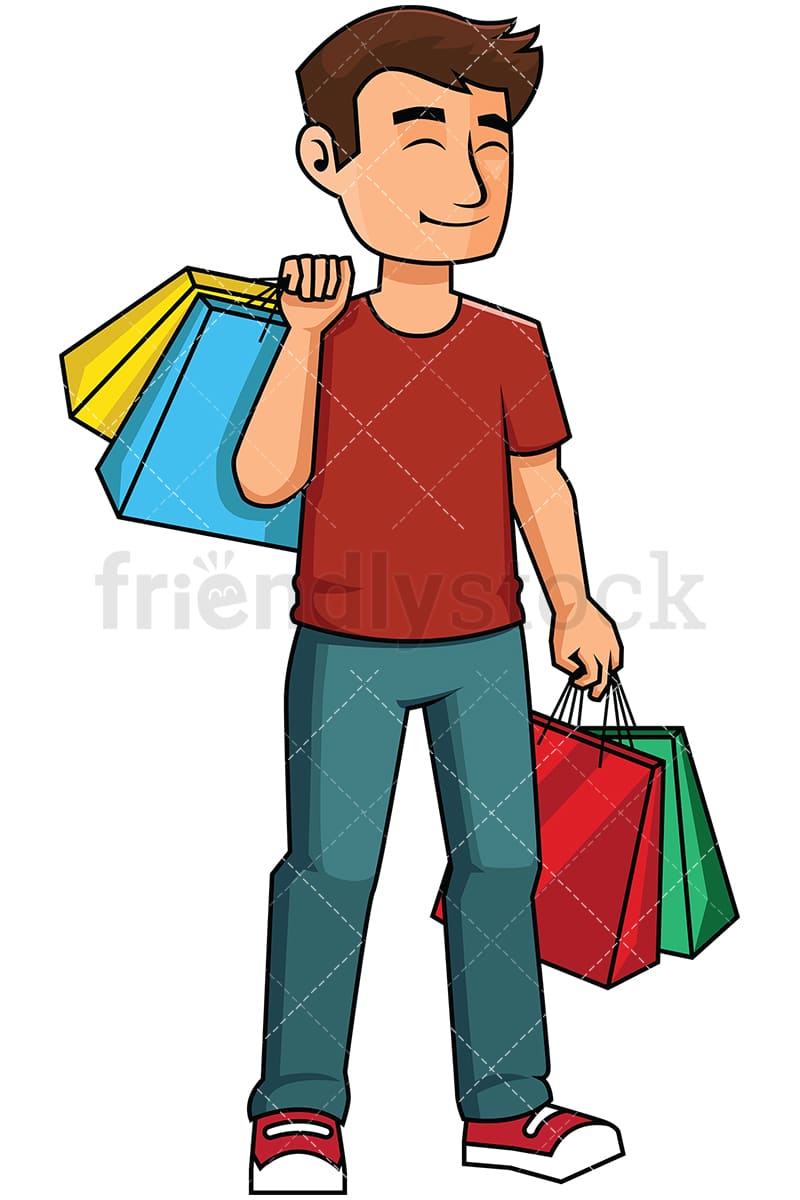 Detail Man Shopping Clipart Nomer 8