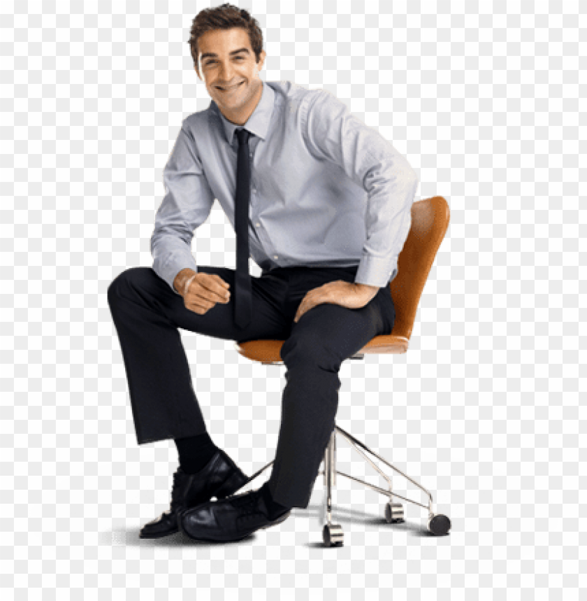 Man Sitting In Chair Png - KibrisPDR